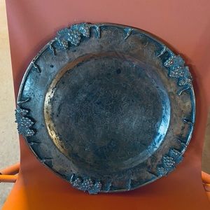 BRASS PLATTER  with BUDDHAS 14x14